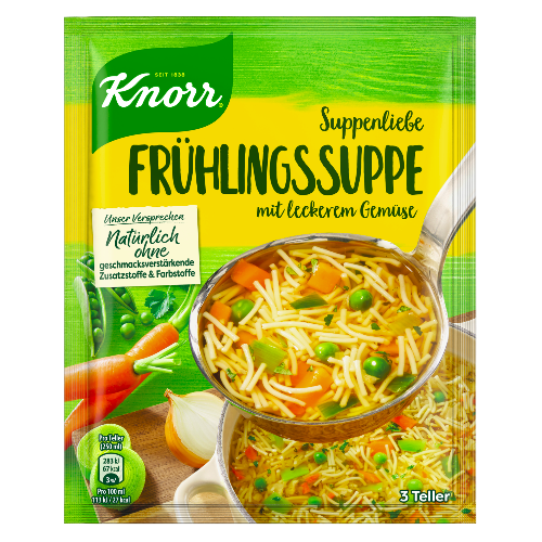 Knorr Frühlings Suppe mit leckerem Gemüse
