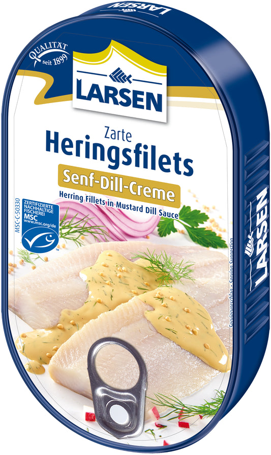 LARSEN Heringsfilets Senf-Dill-Sauce 200gr